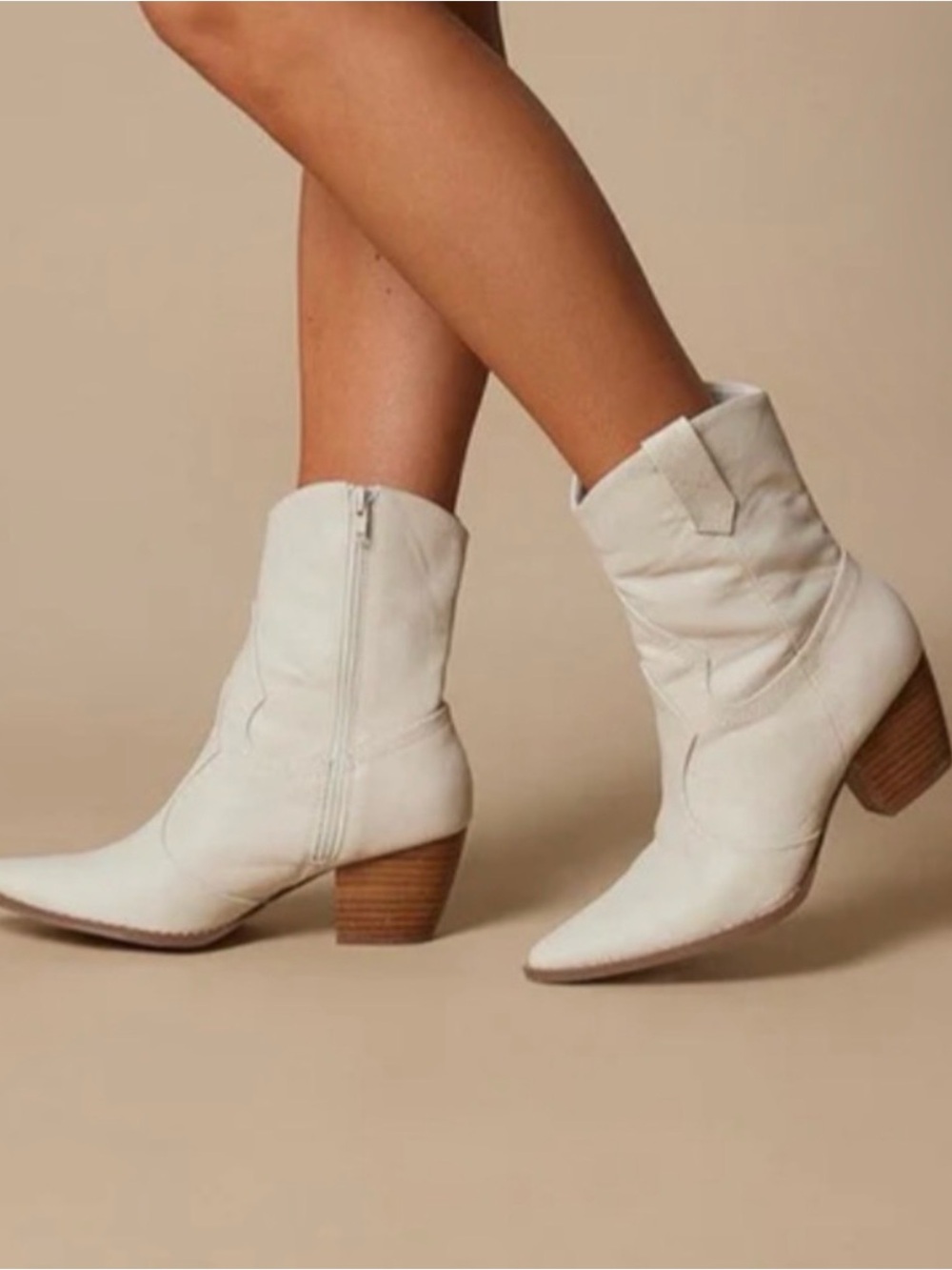 Coconuts by Matisse White Croc-Embossed Western Ankle Boots